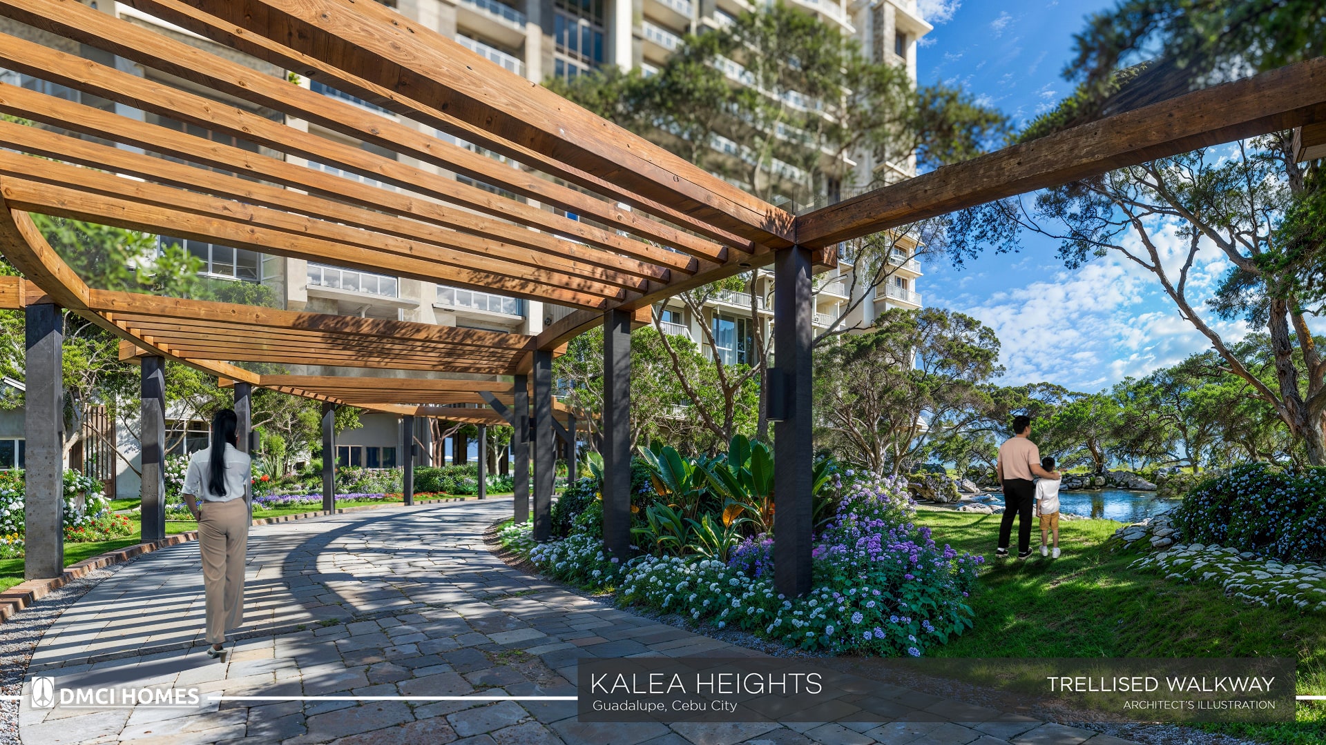 Trellised walkway